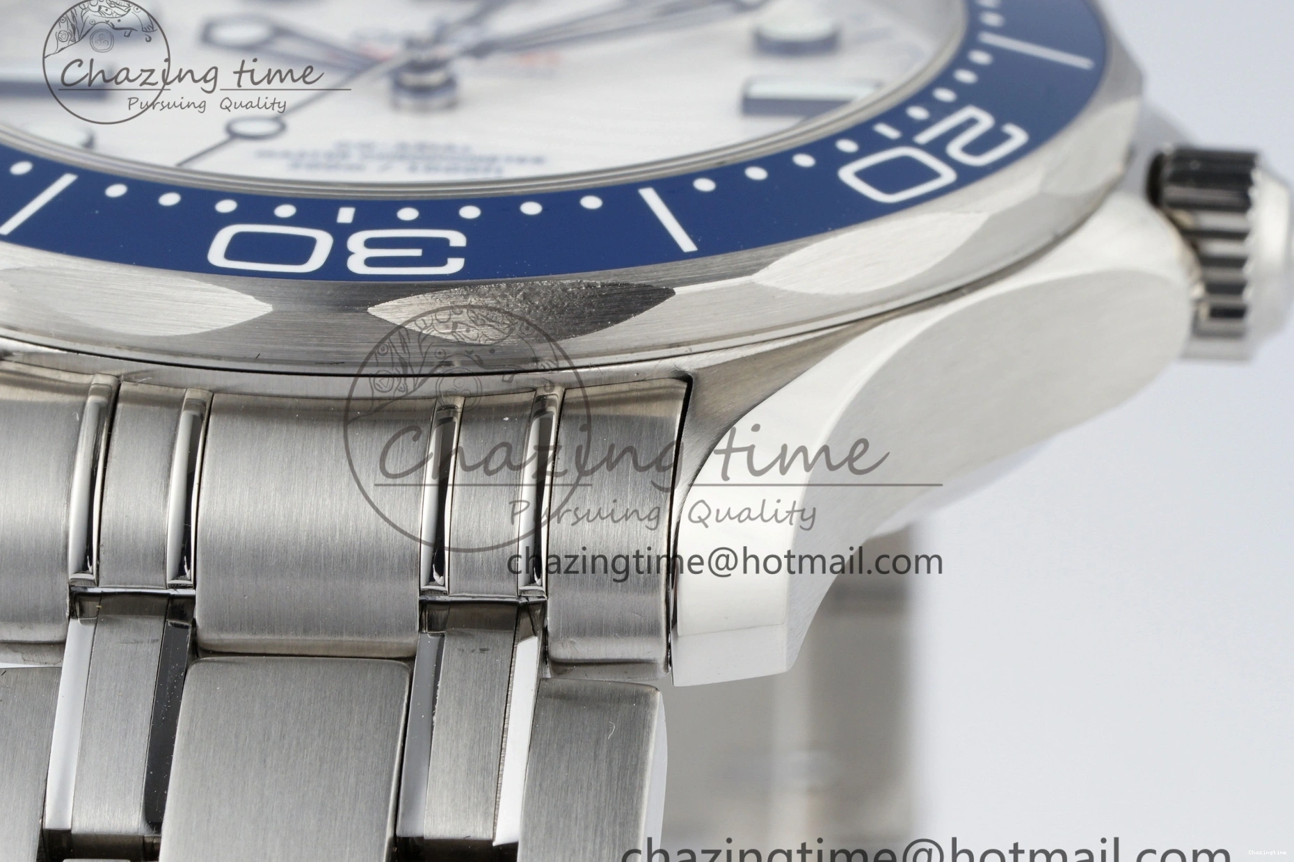 0428 Thermal Seamaster Diver 300M ZF 1:1 Best Edition Blue Ceramic White Dial on SS Bracelet A 7733